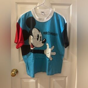 Disney Wear Mickey Mouse Shirt - vintage RARE Blue, Red, Black XL